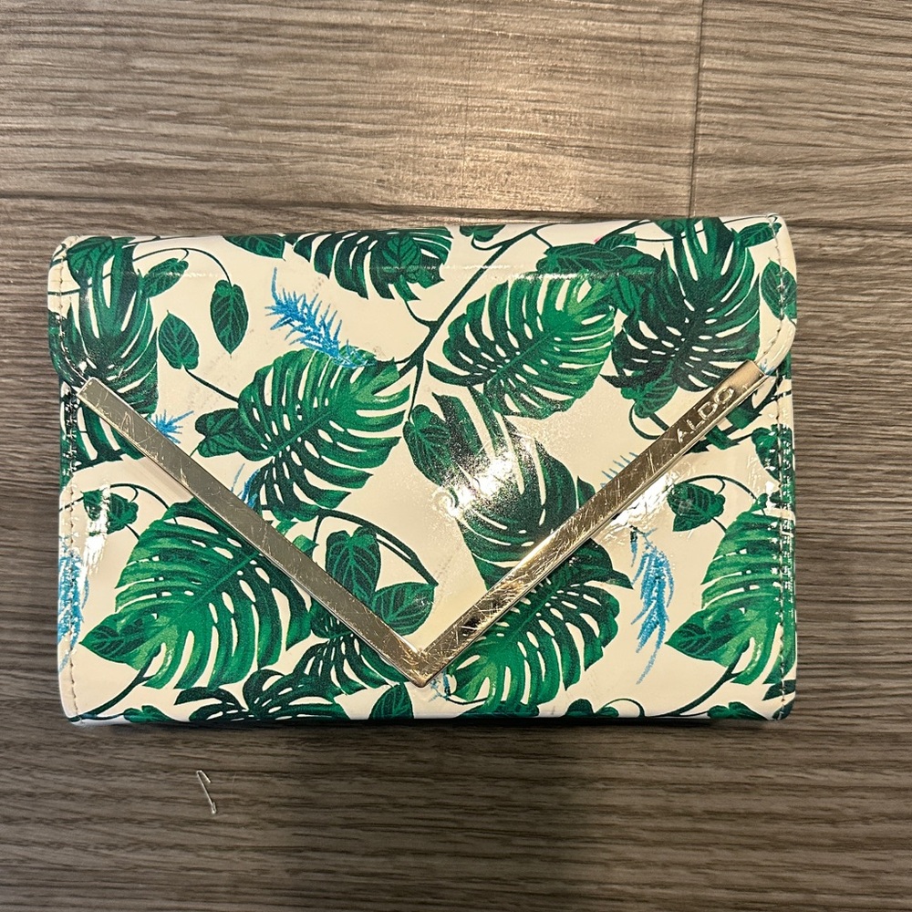 ALDO Tropical Leaf Pattern Clutch